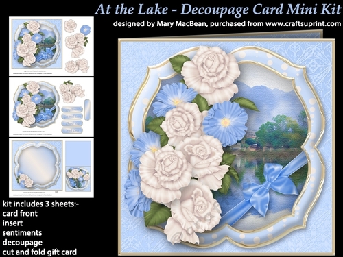 At the Lake - Decoupage Card MIni Kit