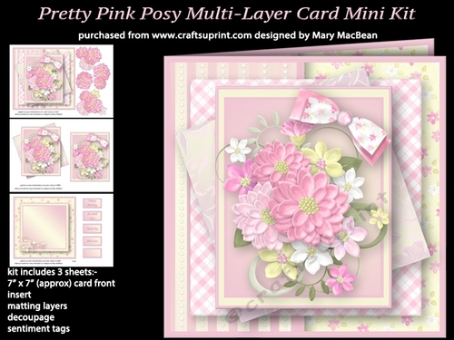Pretty Pink Posy - Multi-Layer Card Mini Kit