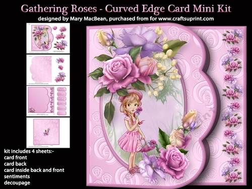 Gathering Roses - Curved Edge Card Mini Kit