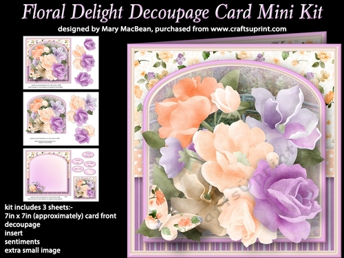 Floral Delight Decoupage Card Mini Kit