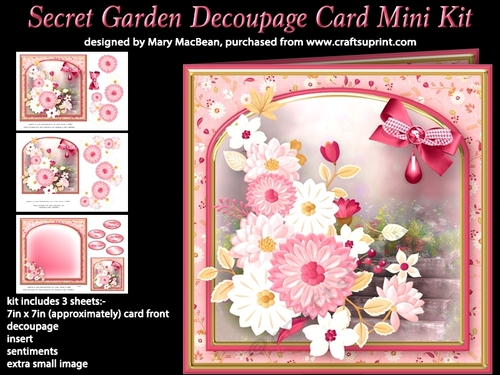 Secret Garden Decoupage Card Mini Kit