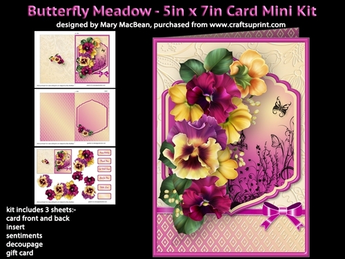 Butterfly Meadow - 5in x 7in Card Mini Kit