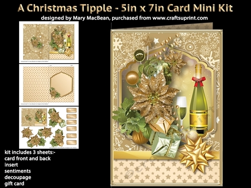 A Christmas Tipple - 5in x 7in Card Mini Kit
