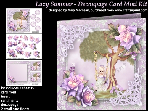 Lazy Summer - Decoupage Card Mini Kit