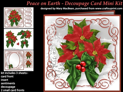 Peace on Earth - Decoupage Card Mini Kit
