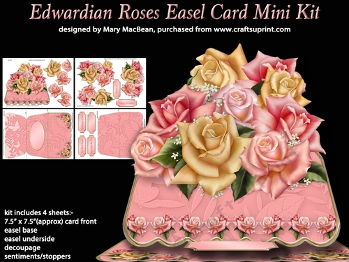 Edwardian Roses Easel Card Mini Kit