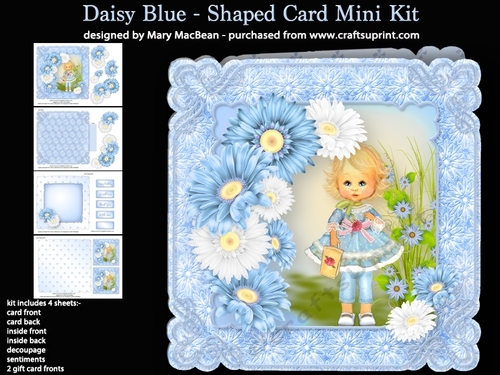 Daisy Blue - Shaped Card Mini Kit