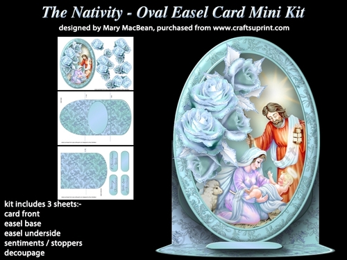 The Nativity - Oval Easel Card Mini Kit