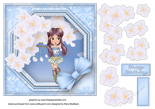 Sweet and Pretty - Octagon Frame Card Front