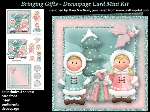 Bringing Gifts - Decoupage Card Mini Kit