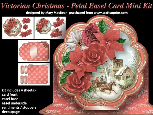 Victorian Christmas - Petal Easel Card Mini Kit