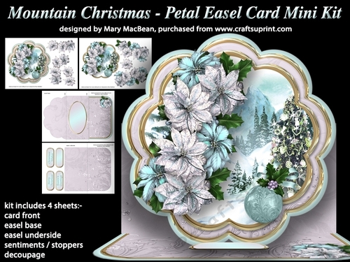 Mountain Christmas - Petal Easel Card Mini Kit