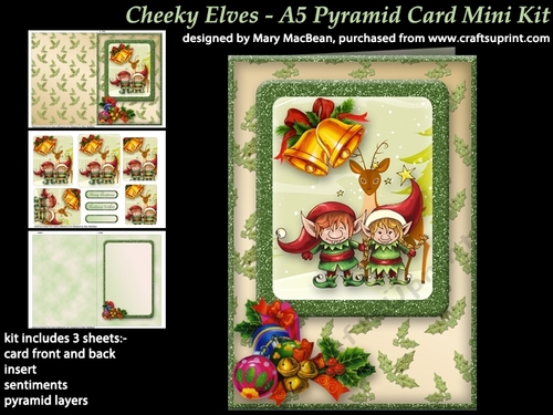 Cheeky Elves - A5 Pyramid Card Mini Kit