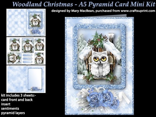 Woodland Christmas - A5 Pyramid Card Mini Kit
