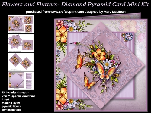 Flowers and Flutters - Diamond Pyramid Card Mini Kit
