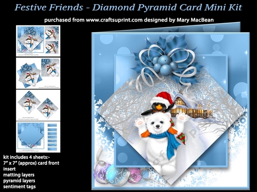 Festive Friends - Diamond Pyramid Card Mini Kit