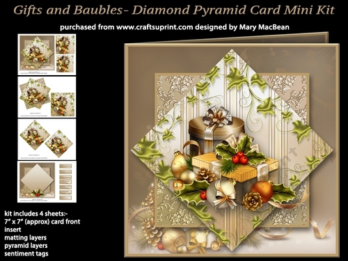Gifts and Baubles - Diamond Pyramid Card Mini Kit