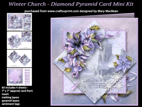 Winter Church - Diamond Pyramid Card Mini Kit