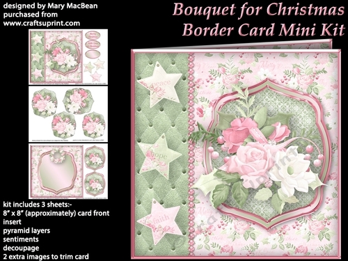 Bouquet for Christmas Border Card Mini Kit