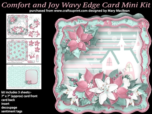 Comfort and Joy Wavy Edge Card Mini Kit