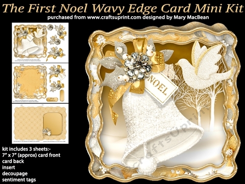 The First Noel Wavy Edge Card Mini Kit