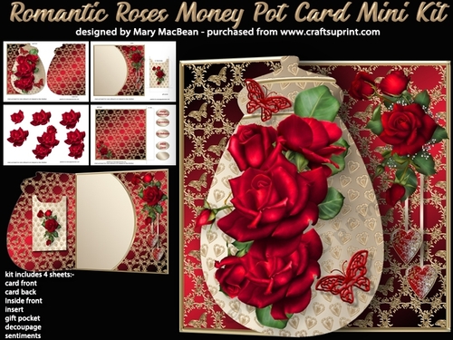 Romantic Roses Money Pot Card Mini Kit