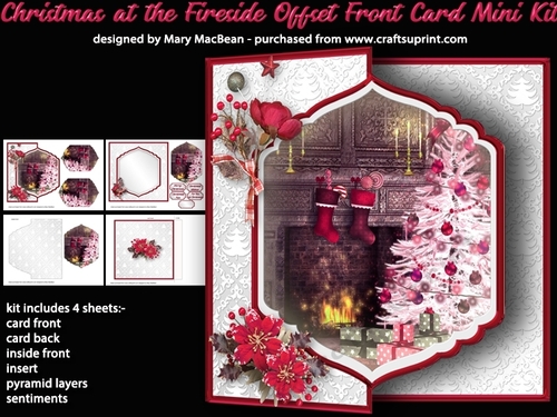 Christmas by the Fireside Offset Front Card Mini Kit