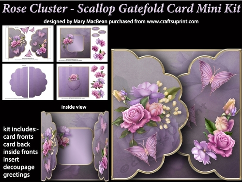 Rose Cluster - Scallop Gatefold Card Mini Kit