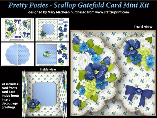 Pretty Posies - Scallop Gatefold Card Mini Kit