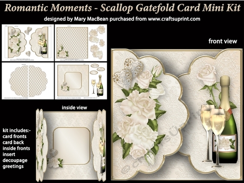 Romantic Moments - Scallop Gatefold Card Mini Kit