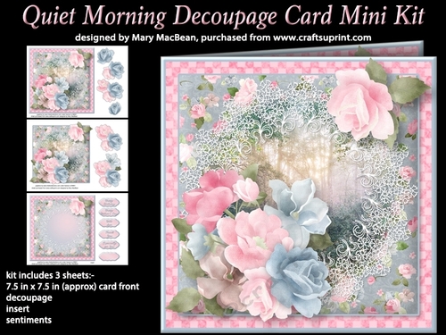 Quiet Morning Decoupage Card Mini Kit