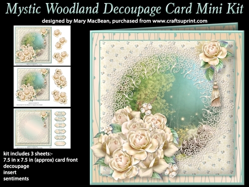 Mystic Woodland Decoupage Card Mini Kit