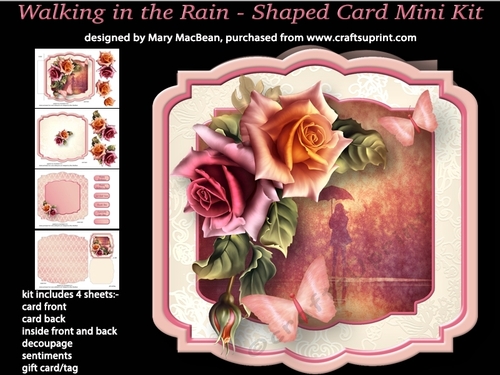 Walking in the Rain - Shaped Card Mini Kit
