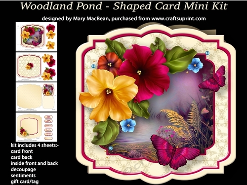 Woodland Pond - Shaped Card Mini Kit