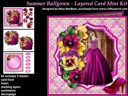 Summer Ballgown - Layered Card Mini Kit
