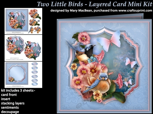 Two Little Birds - Layered Card Mini Kit