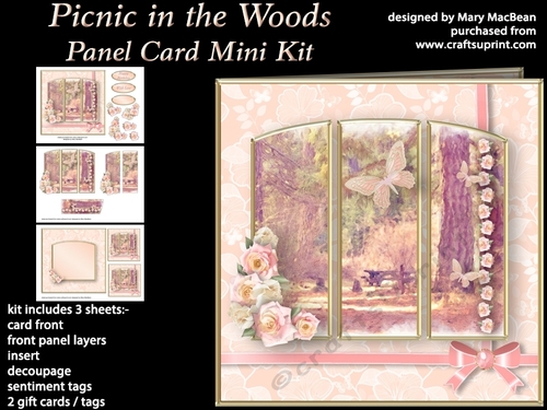 Picnic in the Woods - Panel Card Mini Kit