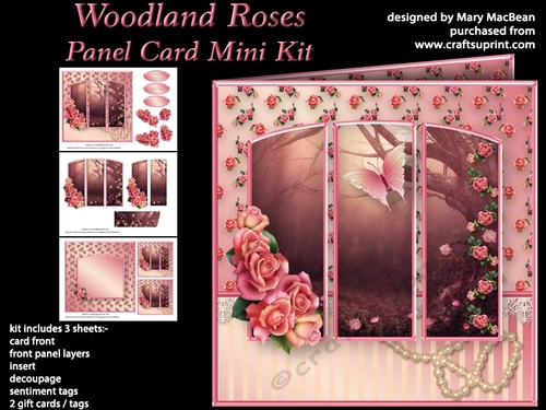 Woodland Roses - Panel Card Mini Kit