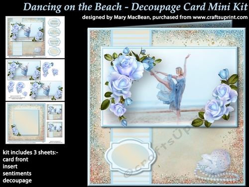 Dancing on the Beach - Decoupage Card Mini Kit