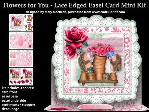 Flowers for You - Lace Edged Easel Card Mini Kit