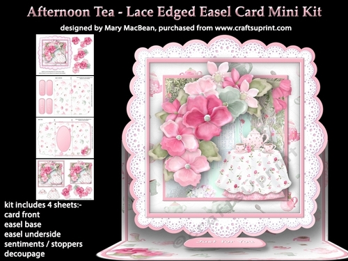 Afternoon Tea - Lace Edged Easel Card Mini Kit