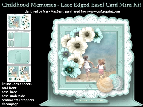 Childhood Memories - Lace Edged Easel Card Mini Kit