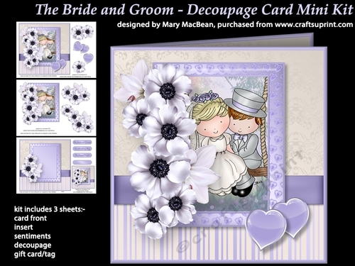 The Bride and Groom - Decoupage Card Mini Kit