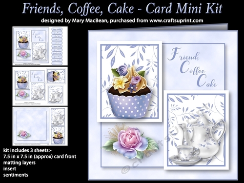 Friends, Coffee, Cake - Card Mini Kit