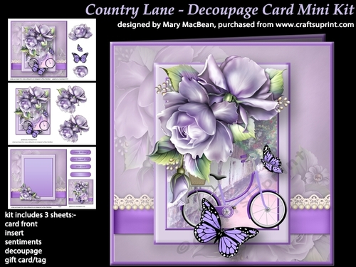 Country Lane Decoupage Card Mini Kit