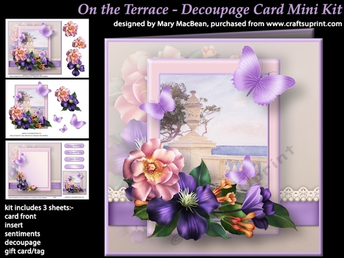On the Terrace Decoupage Card Mini Kit