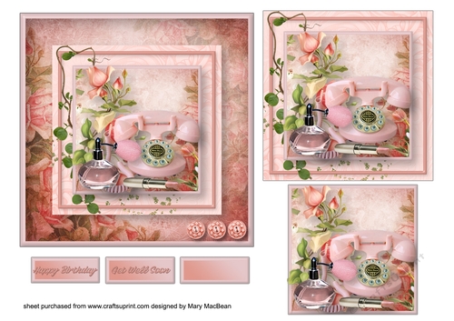 Vintage Girl Stacked Card Front