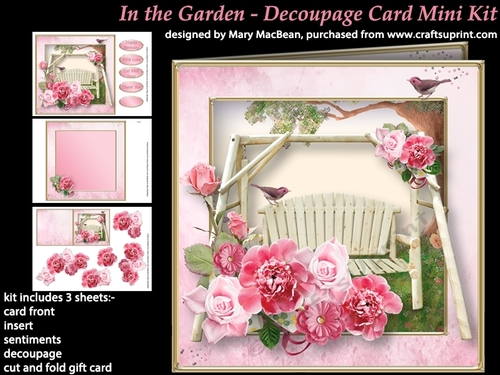 In the Garden - Decoupage Card Mini Kit