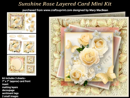 Sunshine Roses Layered Card Mini Kit