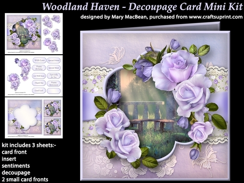 Woodland Haven - Decoupage Card Mini Kit